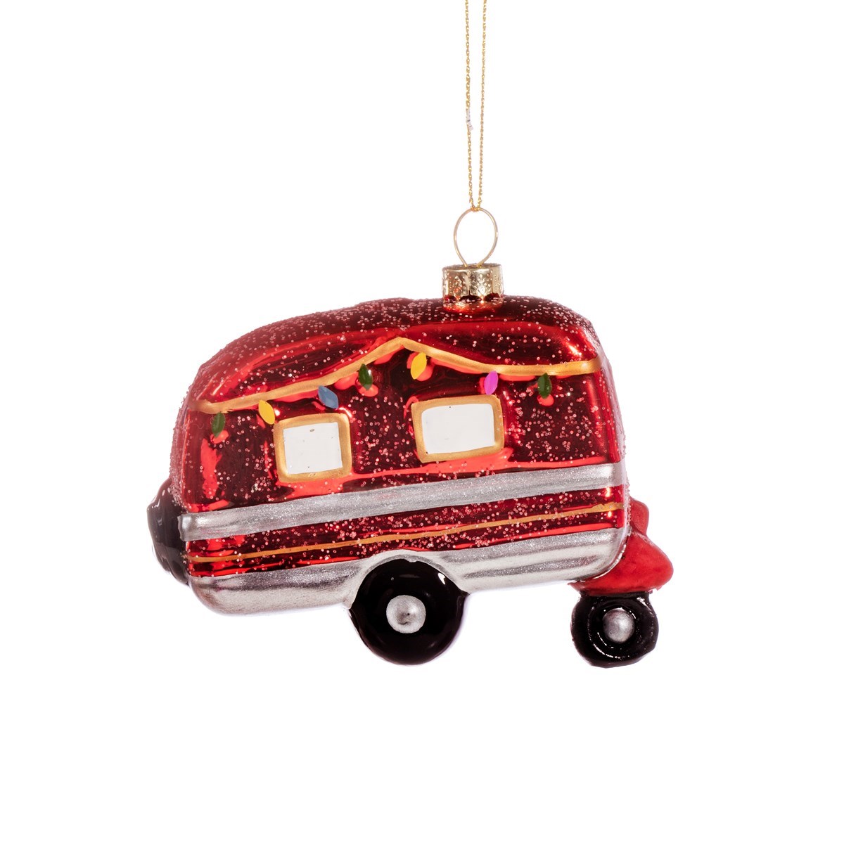 Retro Caravan Shaped Bauble - SASS & BELLE