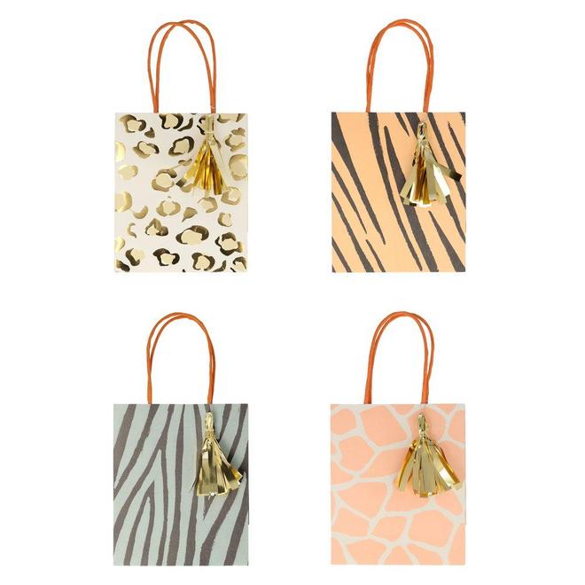 Safari animal print party bags