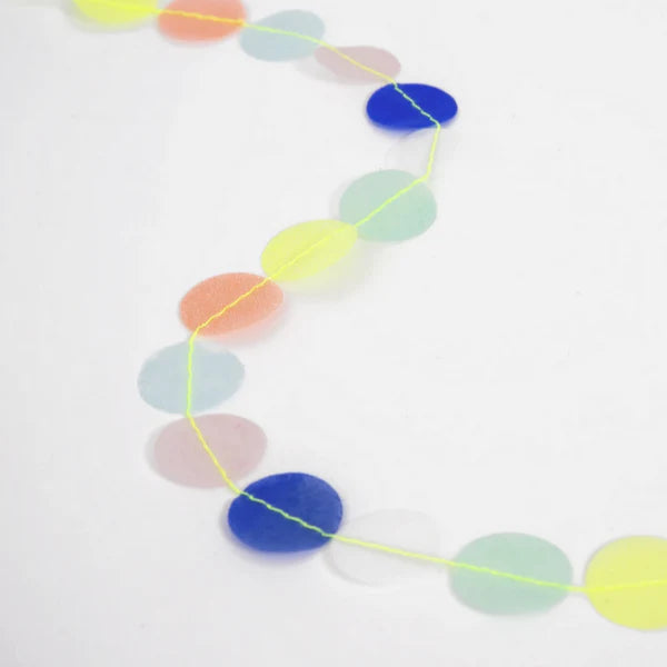 Rainbow confetti garland