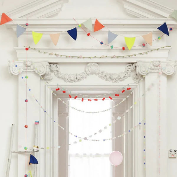 Rainbow confetti garland