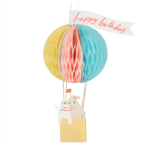 Air Balloon Happy Birthday Greeting Card