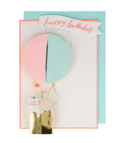 Air Balloon Happy Birthday Greeting Card