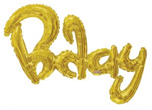 Script Phrase Bday Gold Jumbo