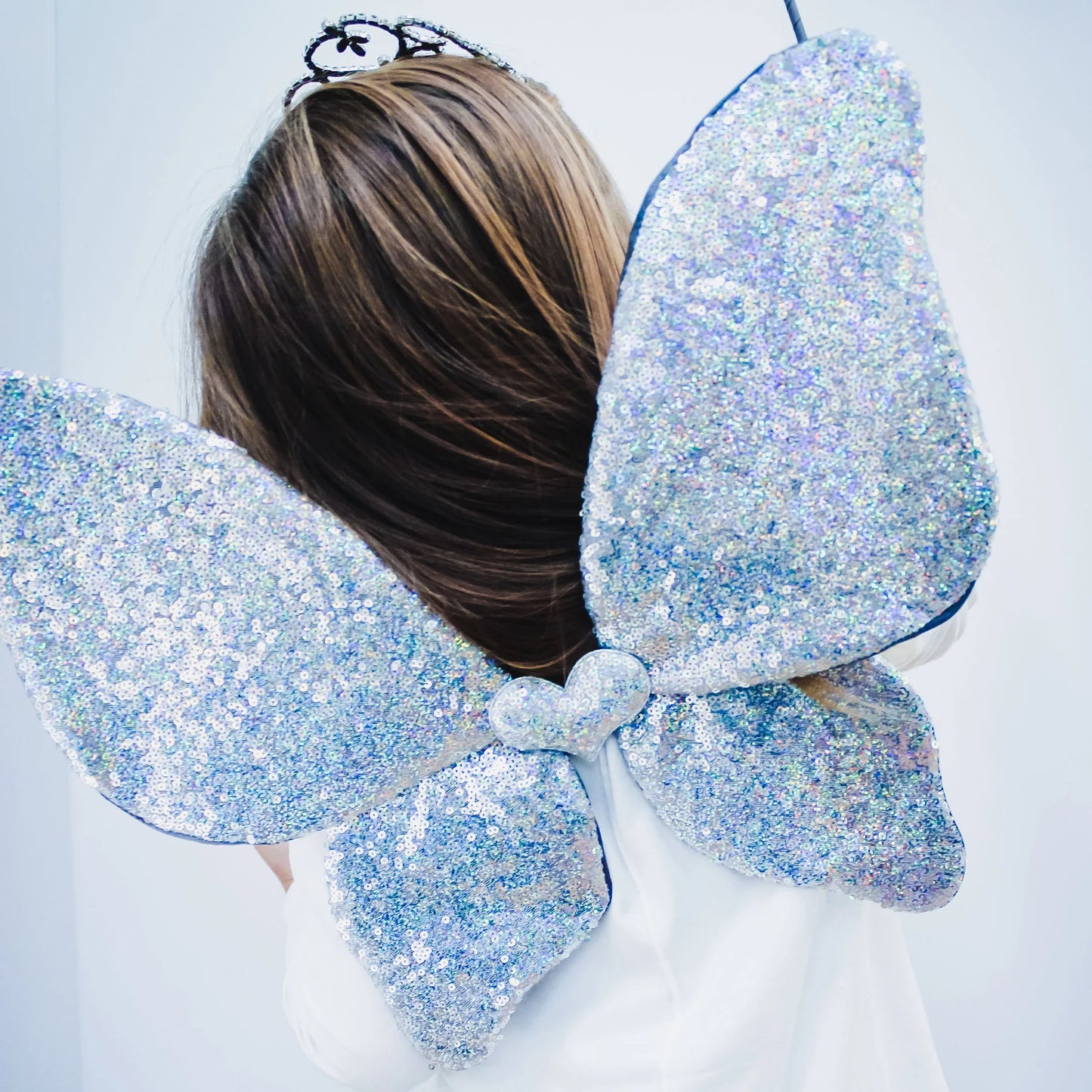 Sparkle sequin wings Silver