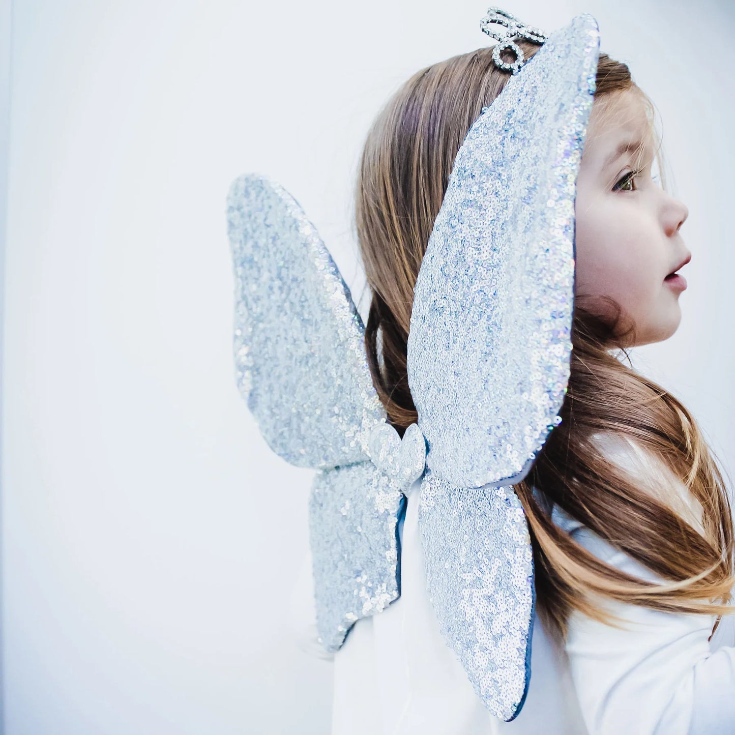 Sparkle sequin wings Silver