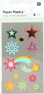 Stickers shooting star - metallic effect