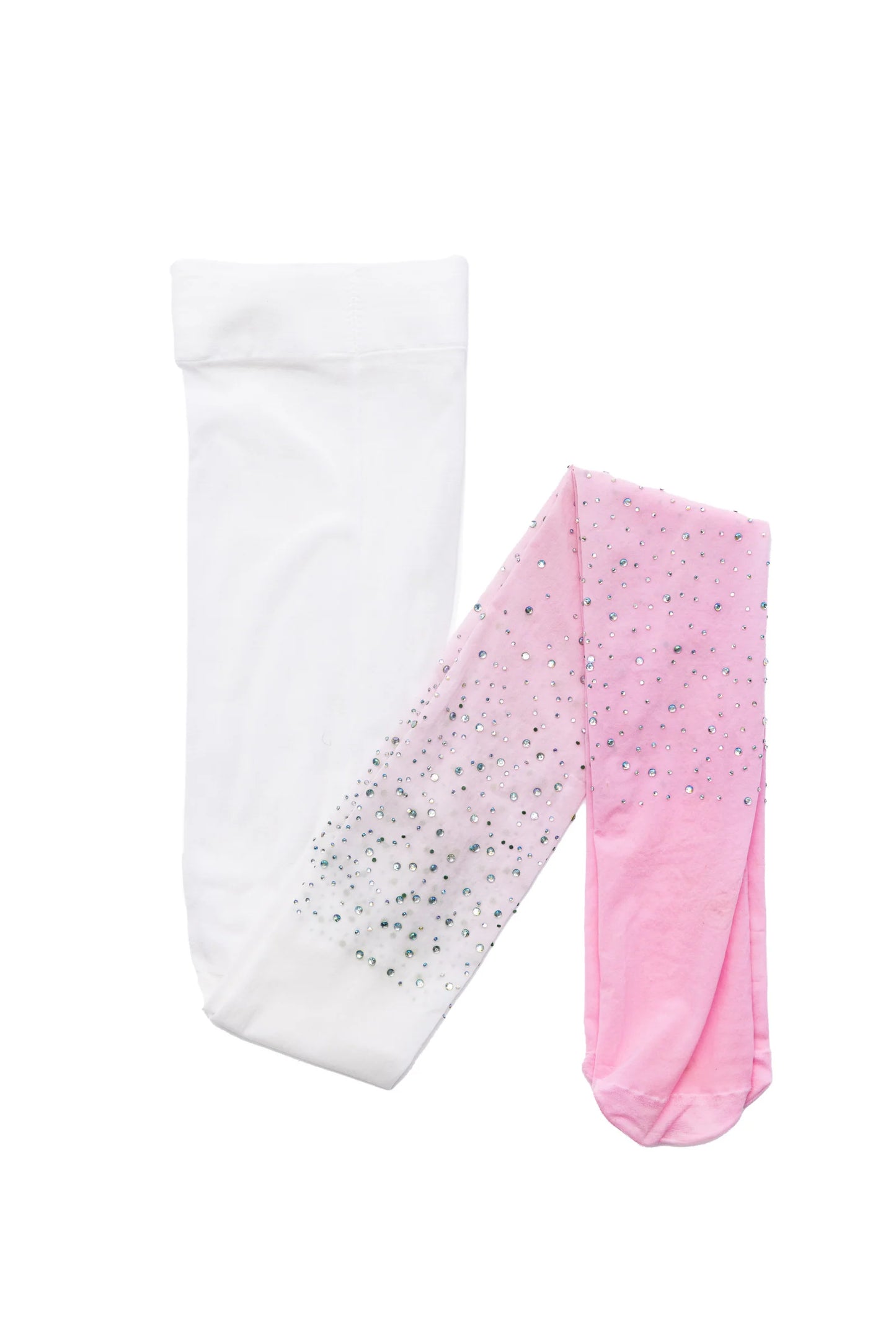 Rhinestone Tights, Ombre - Pink White