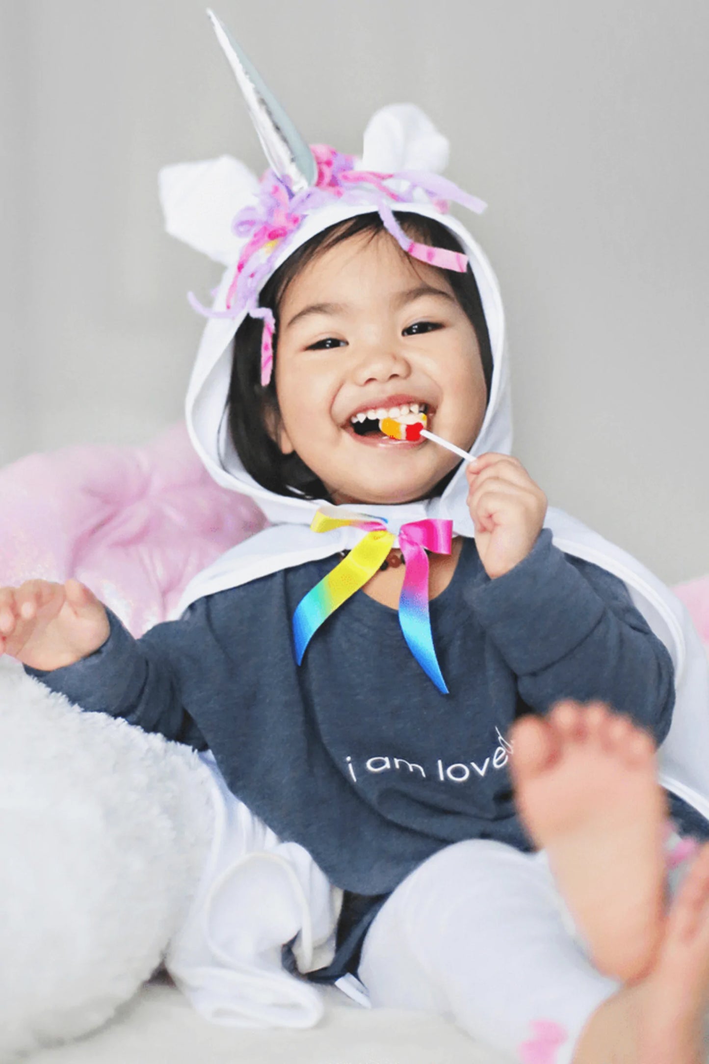 BABY & TODDLER WHITE UNICORN CAPE