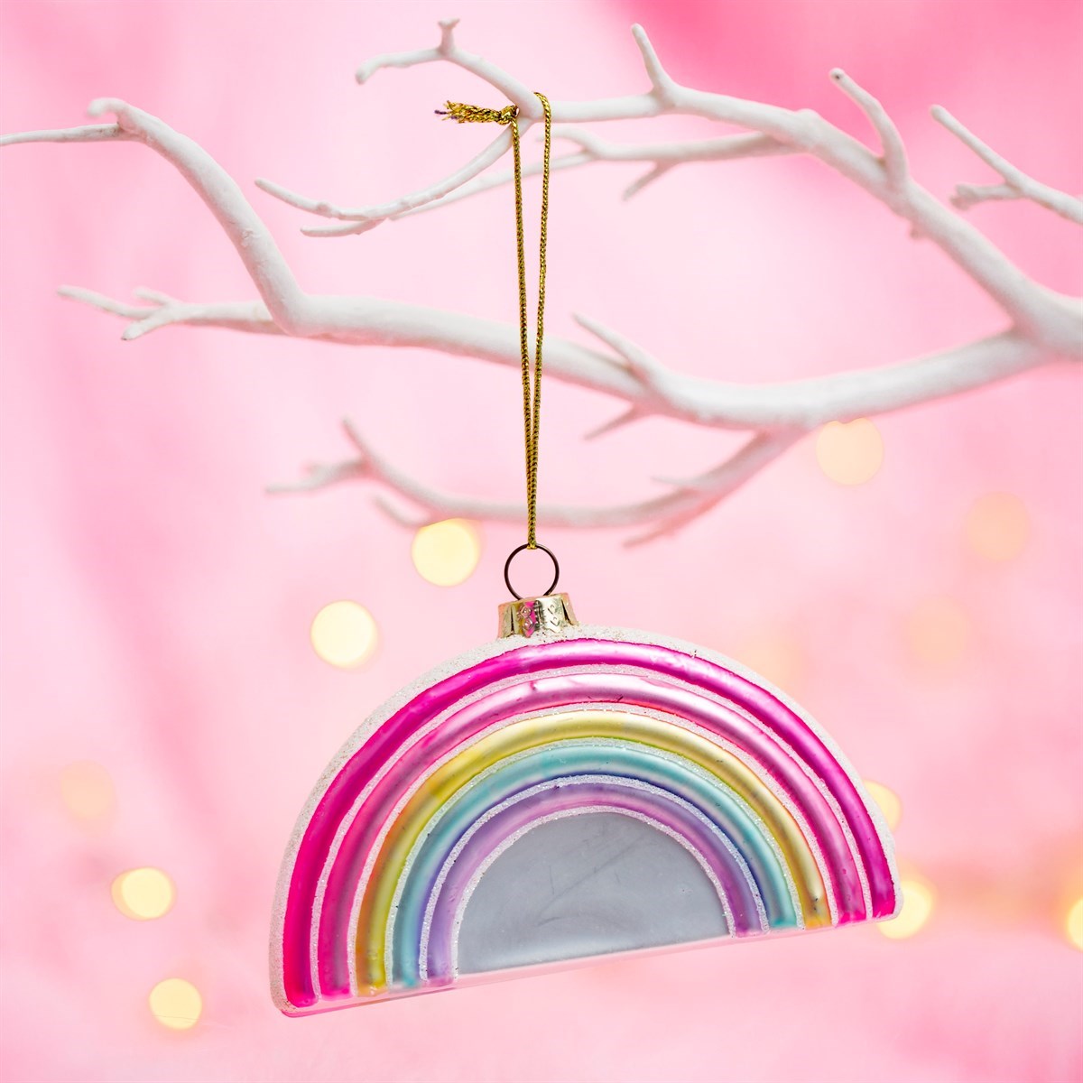 Pastel Rainbow Shaped Bauble - SASS & BELLE