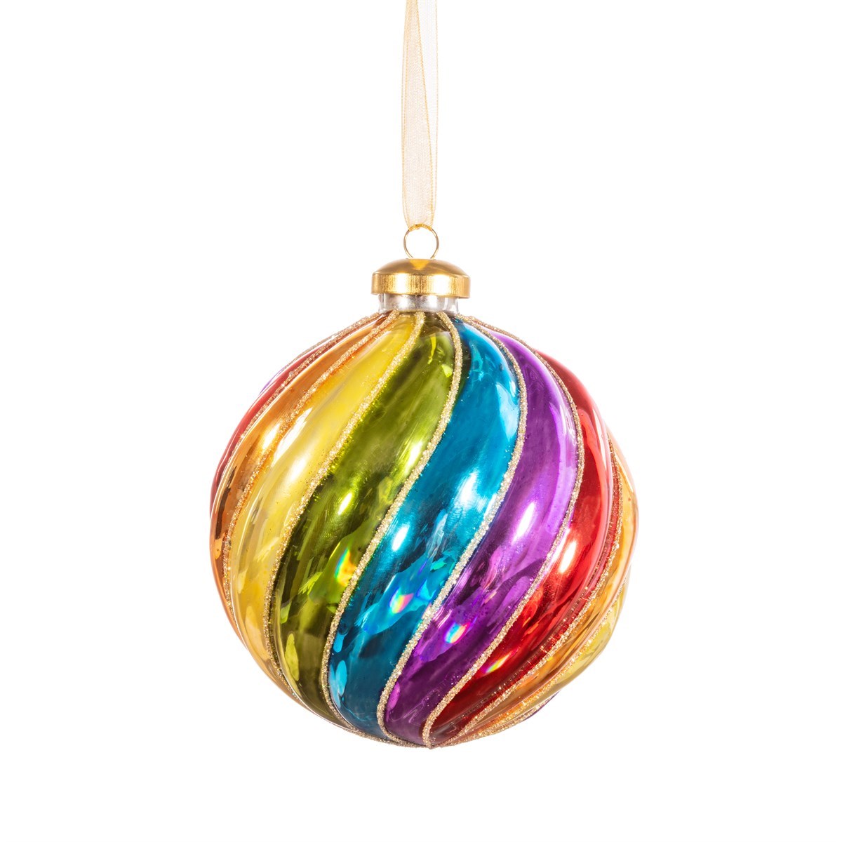 Spiral Rainbow Bauble