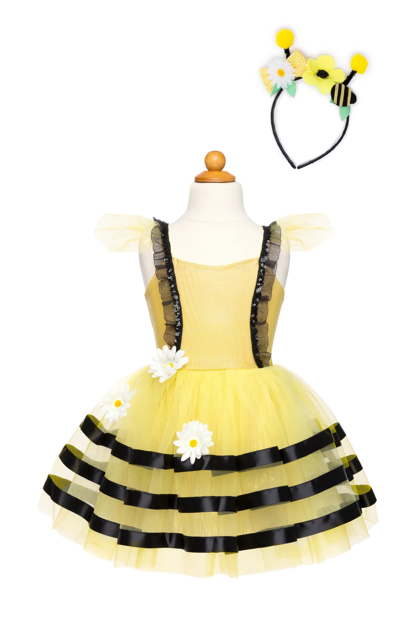 BUMBLE BEE DRESS & HEADBAND - 5-6 yrs