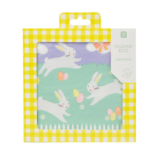 Talking Tables - Bunny Rabbit Easter Napkins - 20 Pack