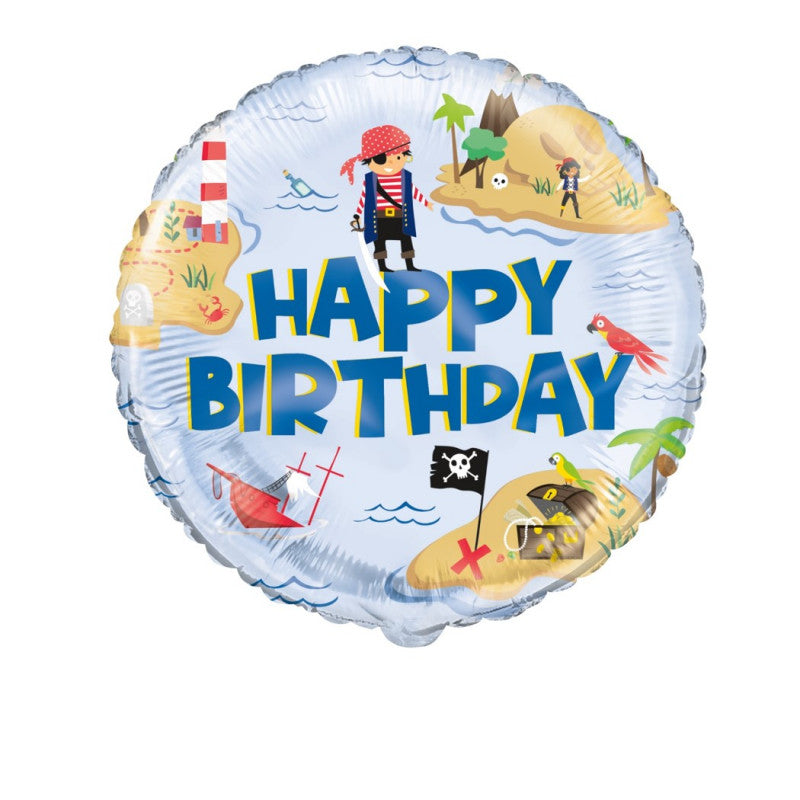 Ballon foil 45 cm HAPPY BIRTHDAY AHOY PIRATE