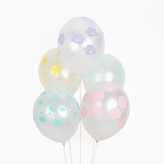 Balloons: 5 pastel mermaid balloons