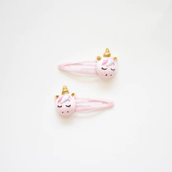 Hairclips - unicorn