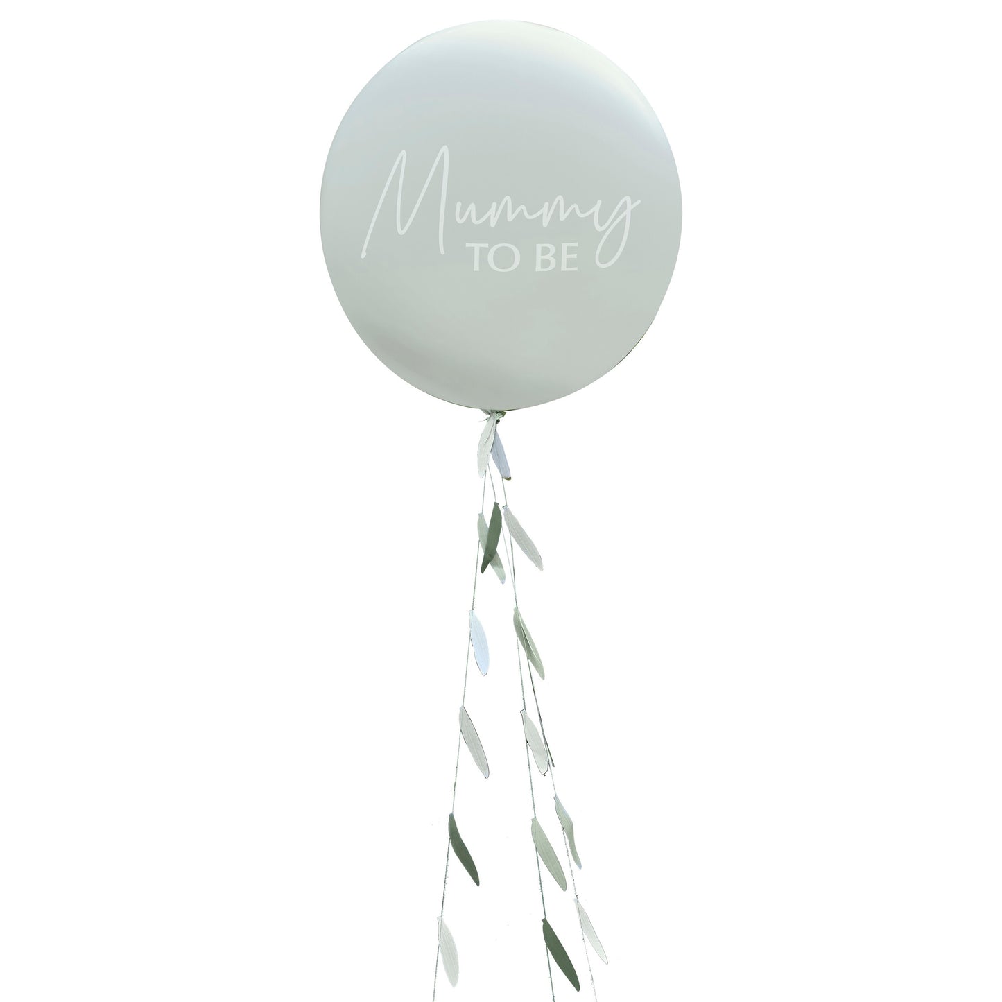 Mummy To Be Baby Shower Balloon with Botanical Tail