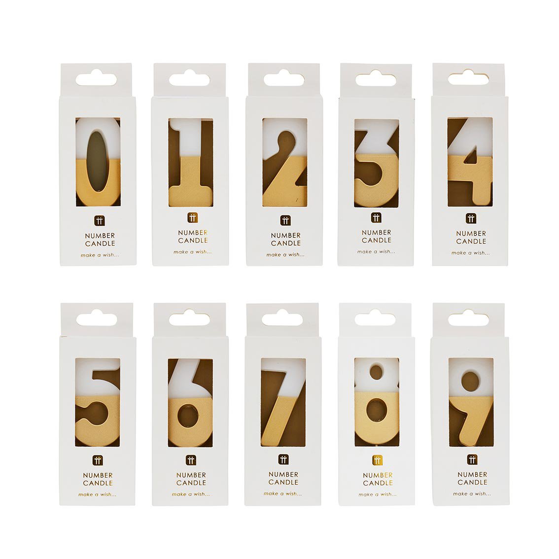 Gold Number Candle  (Talking Tables)