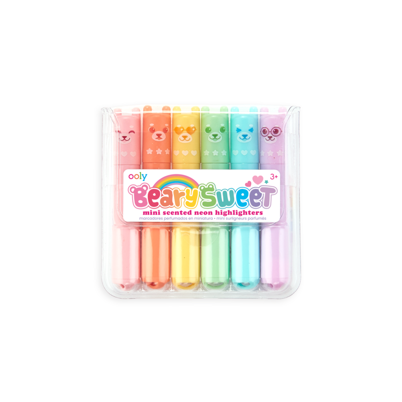 Beary sweet mini scented highlighters. PRICE PER PACK OF 6 pens.