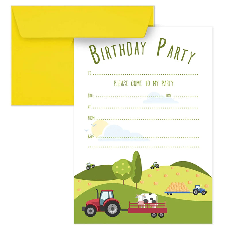 Farm Party Invitations