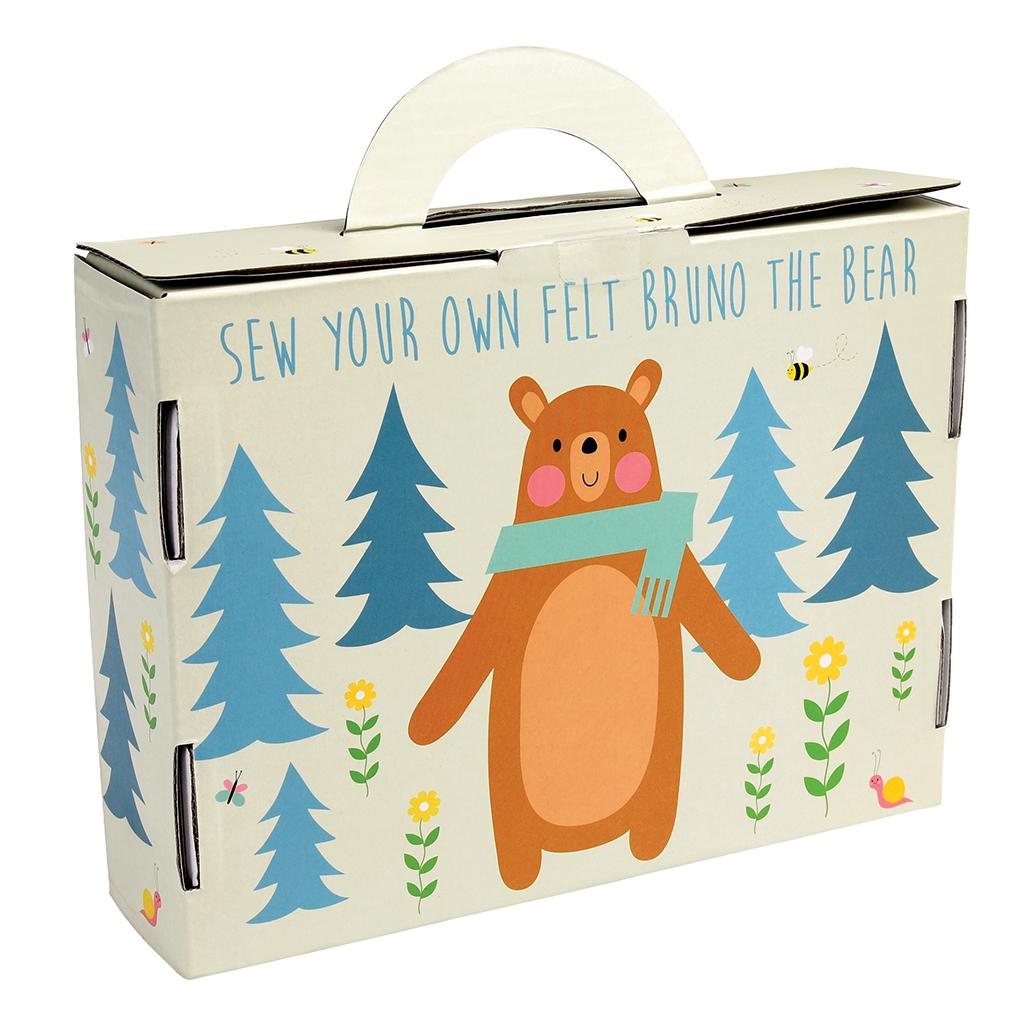 Sew your own felt Bruno the bear