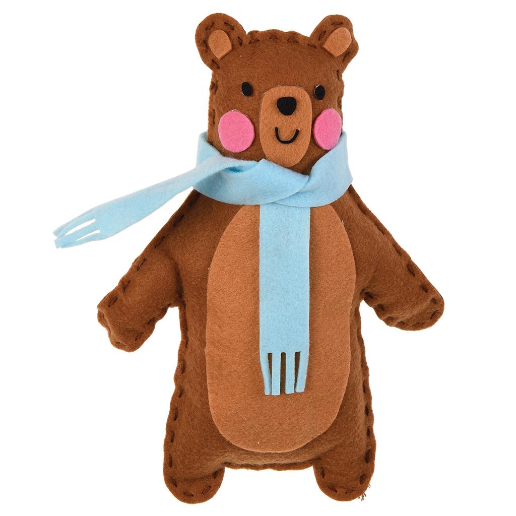 Sew your own felt Bruno the bear