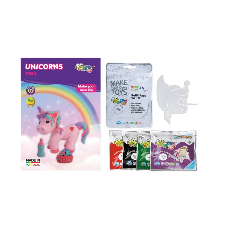 Pink - Unicorns Collection- Air Dry Modelling Clay Kit