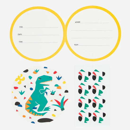 Dino birthday invitation card (8)