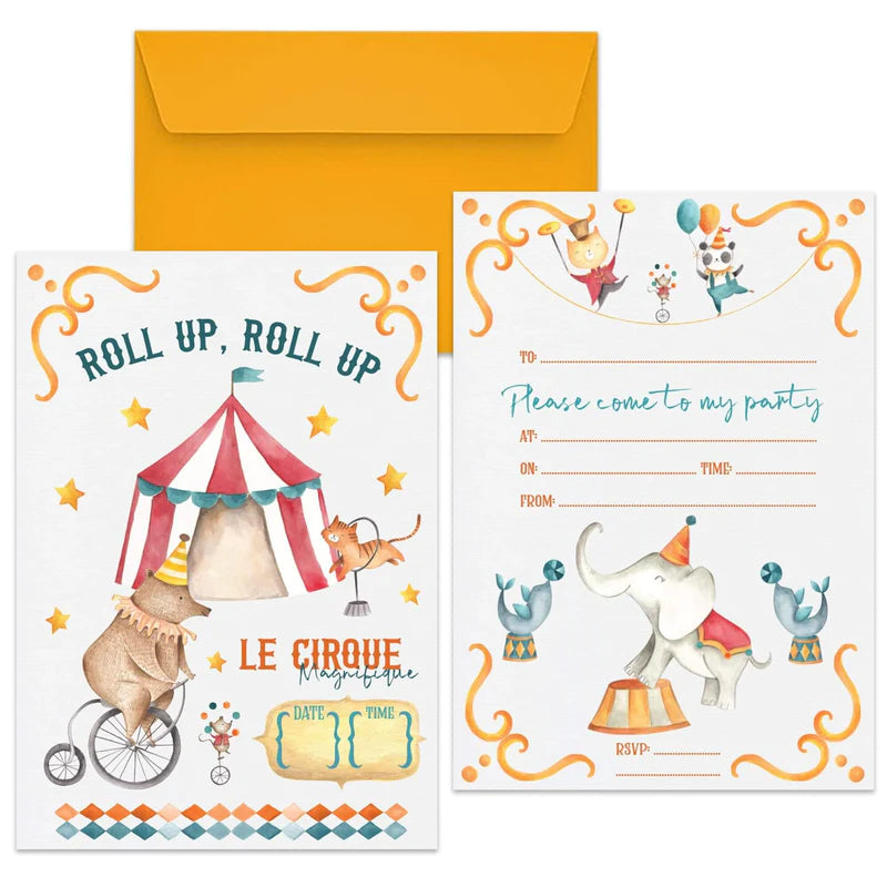 CIRCUS PARTY INVITATIONS