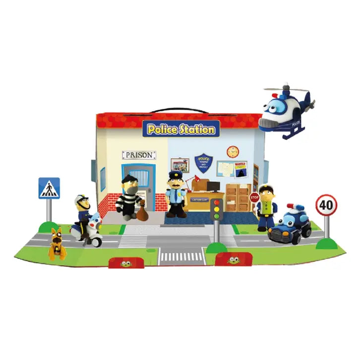 Police Station - JumpingCity - Air Dry Clay Modelling Kit