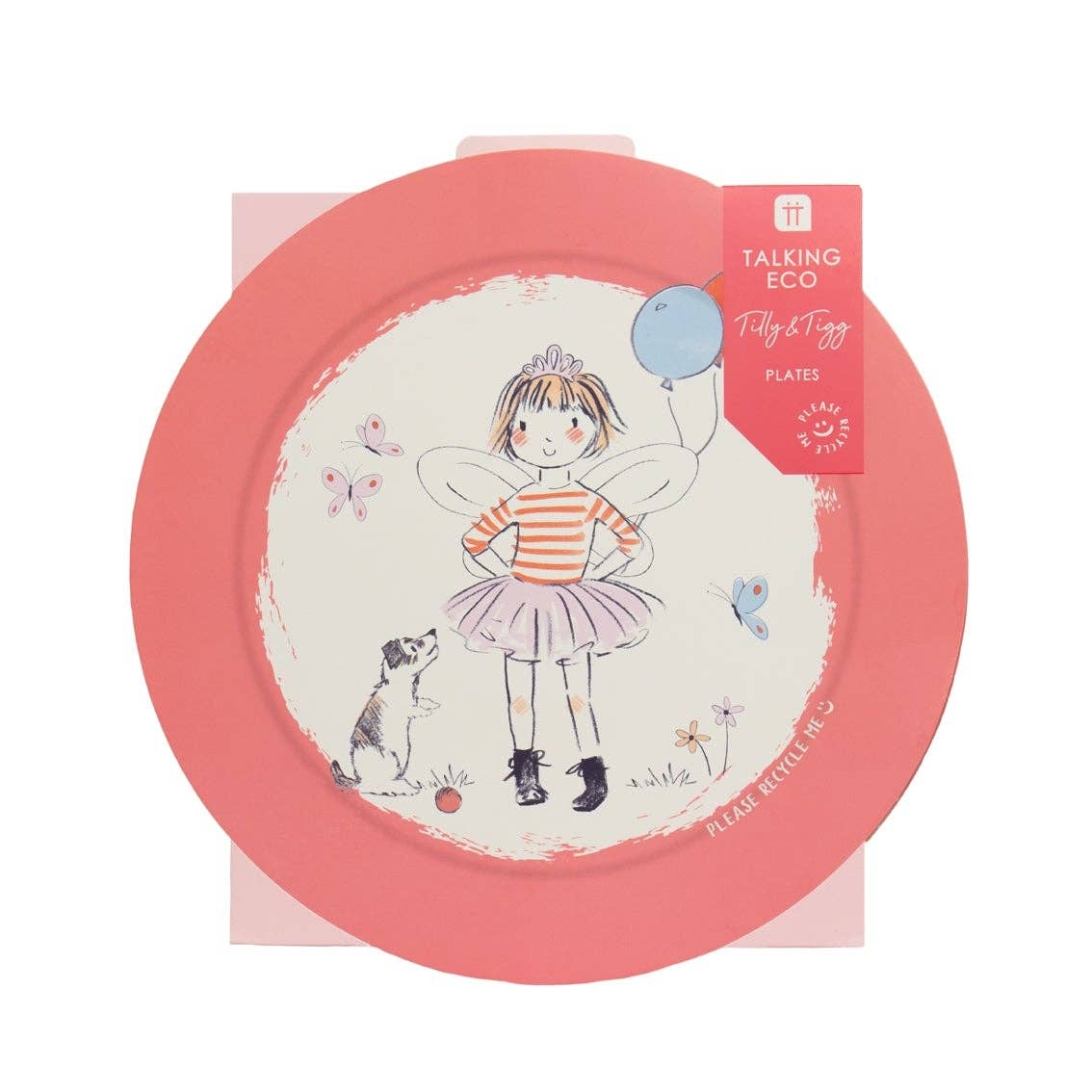 Tilly & Tigg Pink Plates - 12 Pack