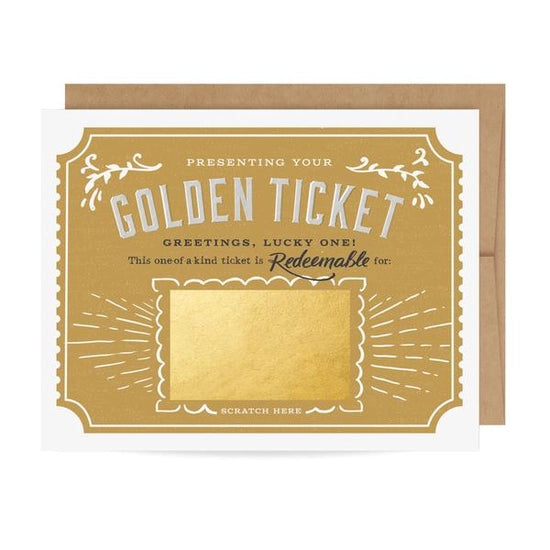 Golden Ticket Scratch-off Birthday Card