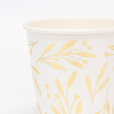 Gold Leaf Cups (x 8)