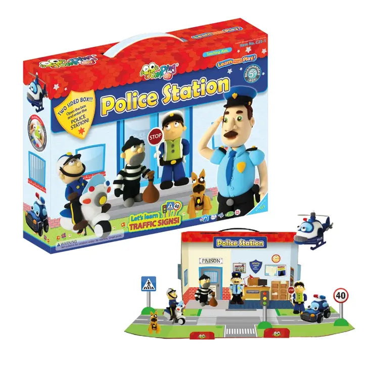 Police Station - JumpingCity - Air Dry Clay Modelling Kit