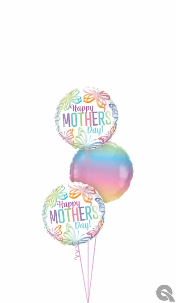 Mother's Day Pastel Butterflies Foil Balloon