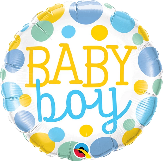 Baby Boy Dots Foil Balloon