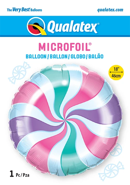 Candy Pastel Swirl Foil Balloon