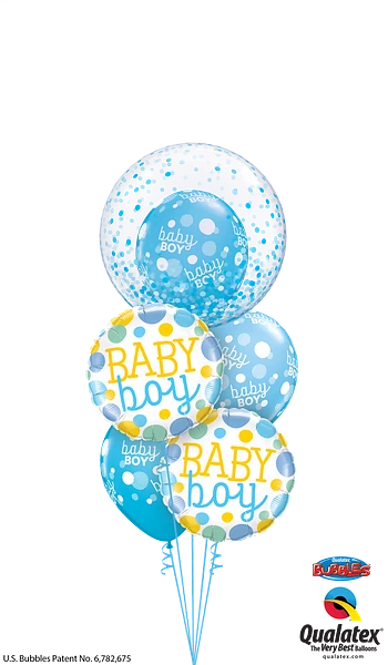 Baby Boy Dots Foil Balloon