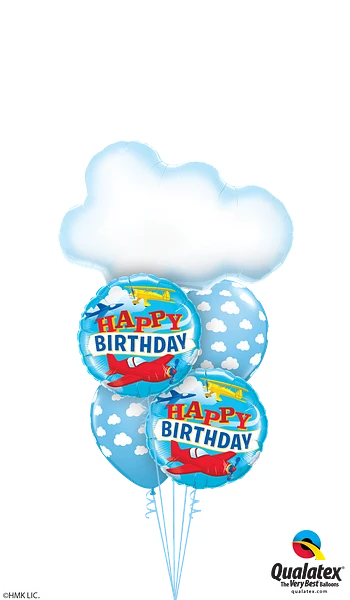 Happy Birthday Airplanes Foil Balloon