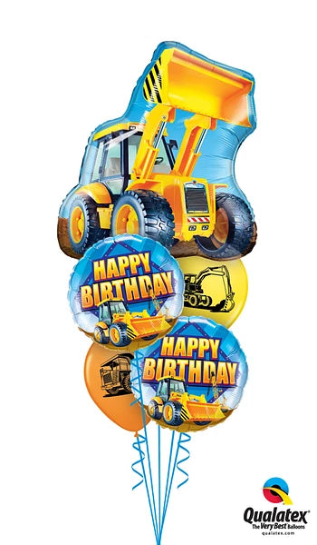 Ballon en aluminium Joyeux anniversaire Zone de construction 