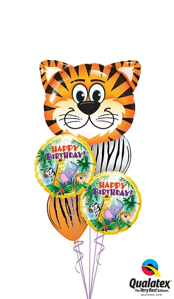 Happy Birthday Jungle Friends Foil Balloons