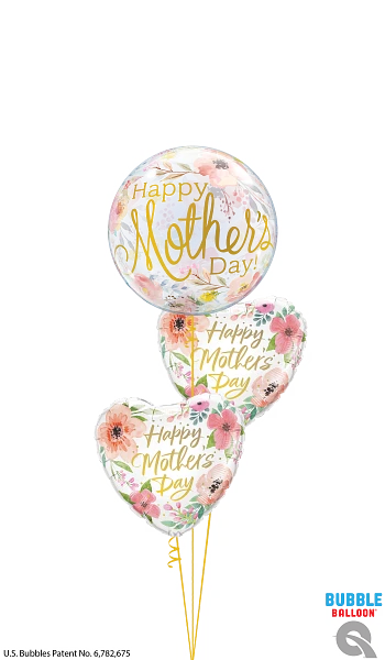 Mother's Day Pink Floral Foil Balloon