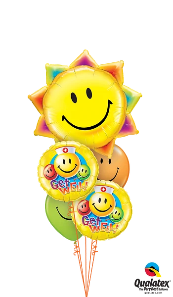 Get Well Smiley Faces Foil Balloon