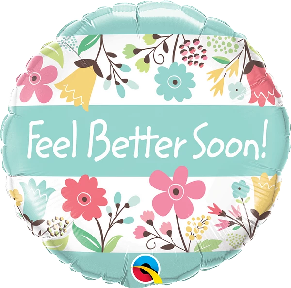 Feel Better Soon! Floral Foil Balloon