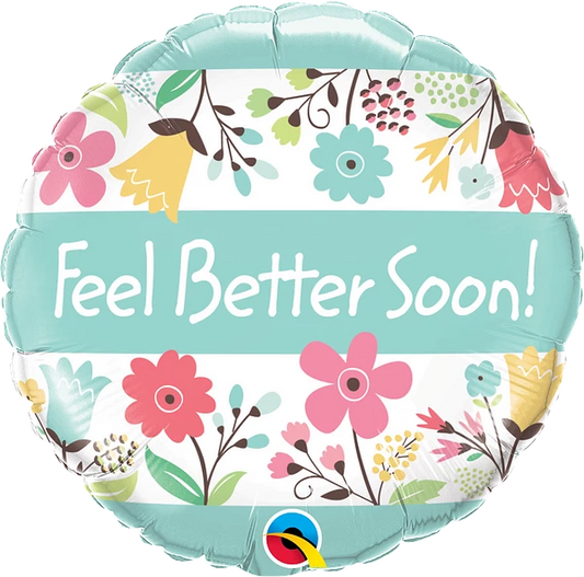 Feel Better Soon! Floral Foil Balloon