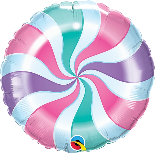 Candy Pastel Swirl Foil Balloon