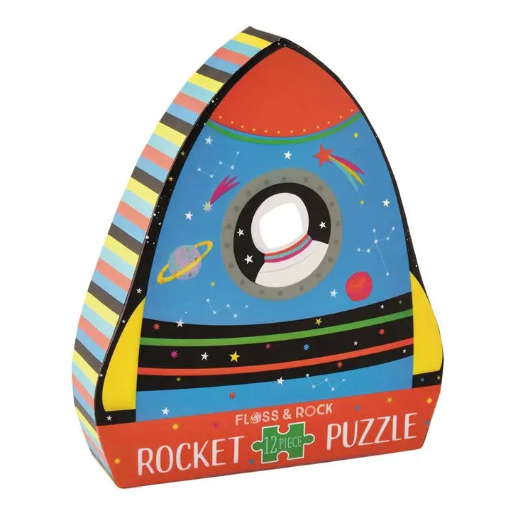 Puzzle en forme de Rocket de 12 pièces avec boîte en forme 