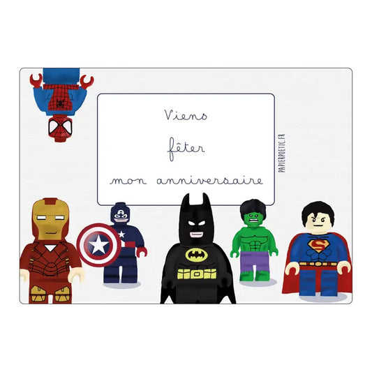 Superhero Invitation Card