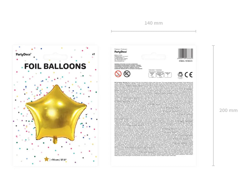 Foil balloon Star gold