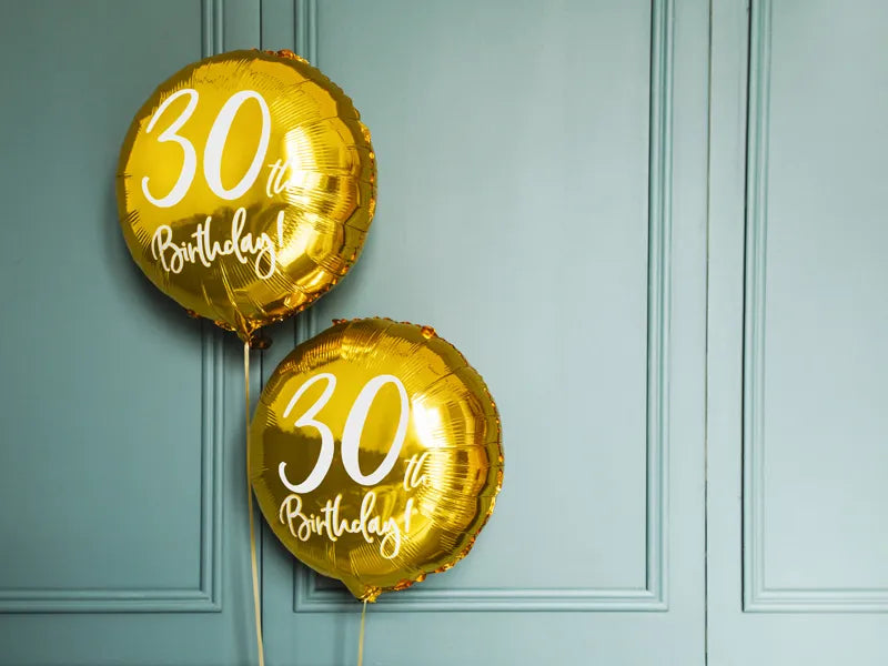 Foil Balloon 30th Birthday gold