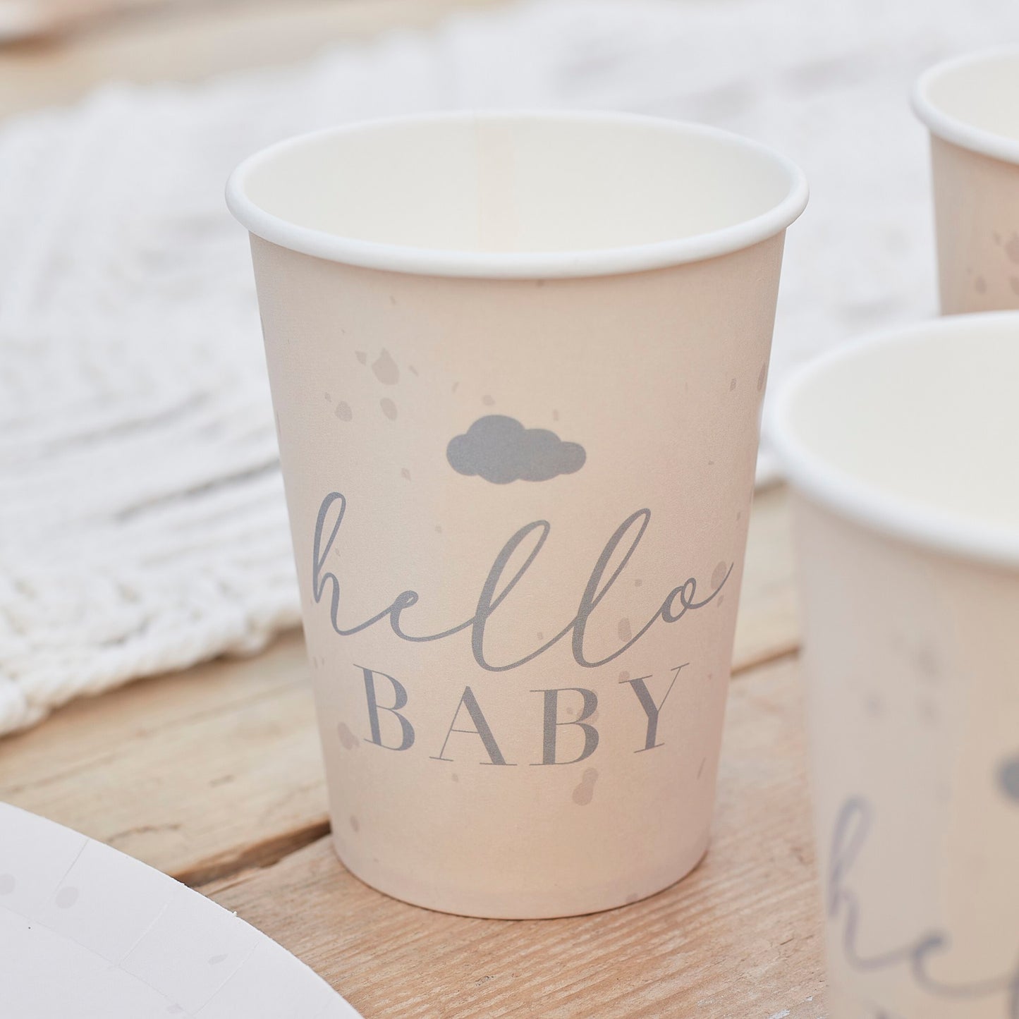 Hello Baby Neutral Baby Shower Cups